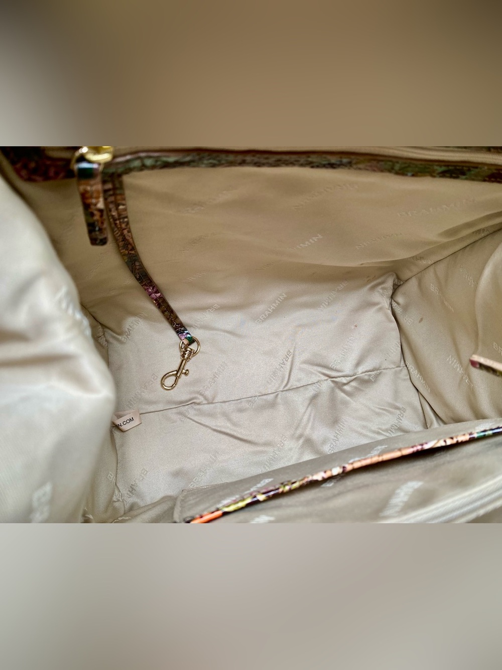 ๐ด๐๐พ EXOTIC and GORGEOUS ACADIA OMBRE CAROLINE Satchel by Brahmin - Picture 5 of 13